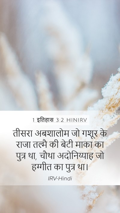 1 इतिहास 3:2 HINIRV Bible Verse Image