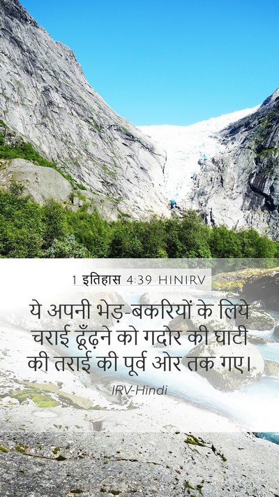 1 इतिहास 4:39 HINIRV Bible Verse Image