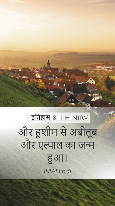 1 इतिहास 8:11 HINIRV Mobile Phone Wallpaper - और हूशीम से अबीतूब - Mobile Bible Verse Wallpaper