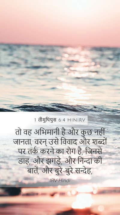 1 तीमुथियुस 6:4 HINIRV Bible Verse Image