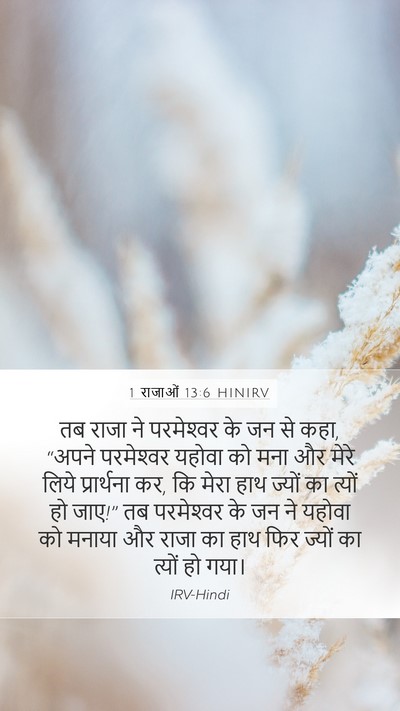 1 राजाओं 13:6 HINIRV Bible Verse Image