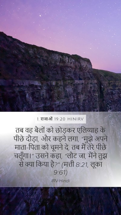 1 राजाओं 19:20 HINIRV Bible Verse Image