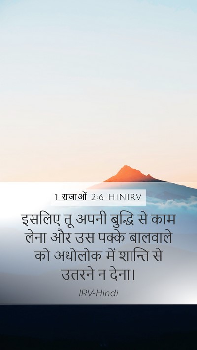 1 राजाओं 2:6 HINIRV Bible Verse Image
