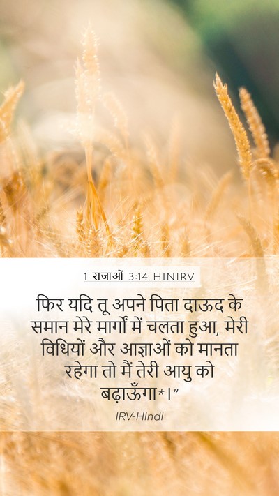 1 राजाओं 3:14 HINIRV Bible Verse Image