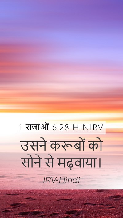 1 राजाओं 6:28 HINIRV Mobile Phone Wallpaper - उसने करूबों को - Mobile Bible Verse Wallpaper