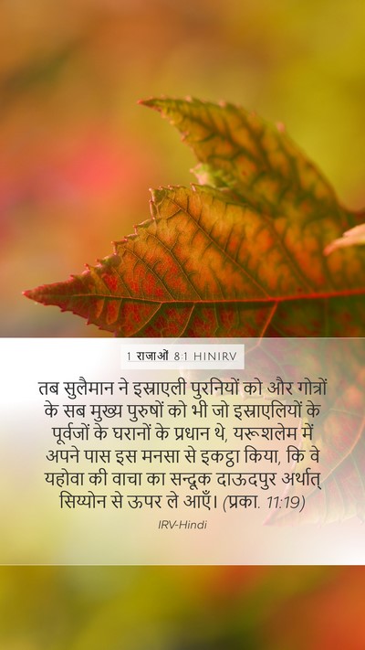 1 राजाओं 8:1 HINIRV Bible Verse Image
