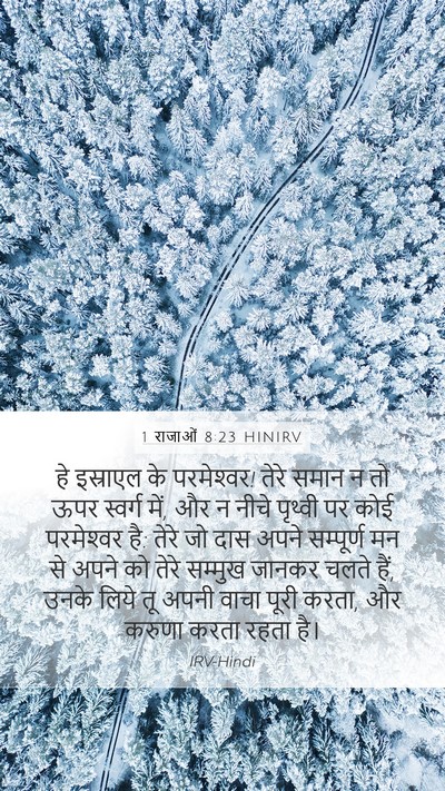1 राजाओं 8:23 HINIRV Bible Verse Image