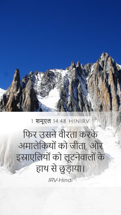 1 शमूएल 14:48 HINIRV Bible Verse Image