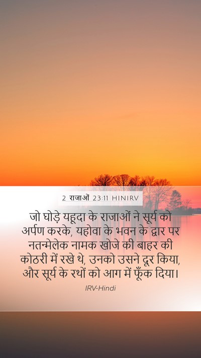 2 राजाओं 23:11 HINIRV Bible Verse Image