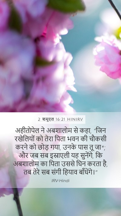 2 शमूएल 16:21 HINIRV Bible Verse Image