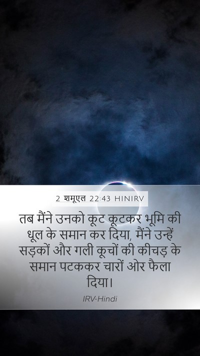 2 शमूएल 22:43 HINIRV Bible Verse Image
