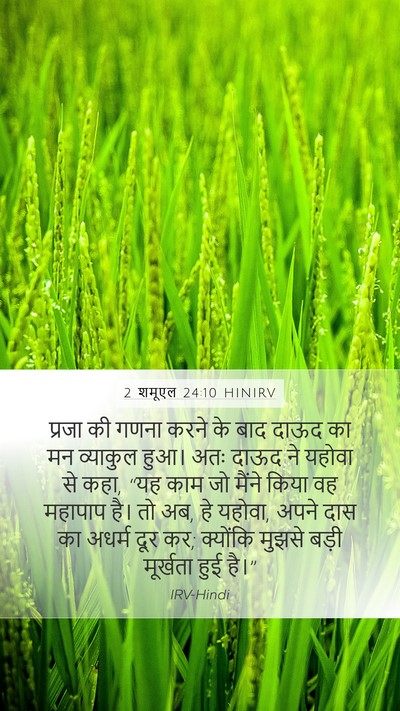 2 शमूएल 24:10 HINIRV Bible Verse Image