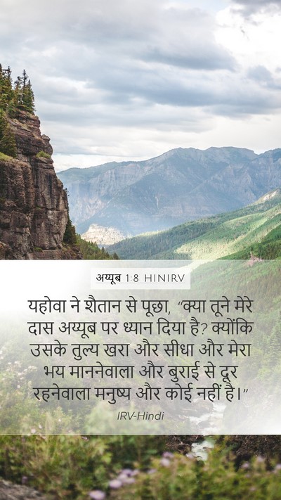 अय्यूब 1:8 HINIRV Bible Verse Image