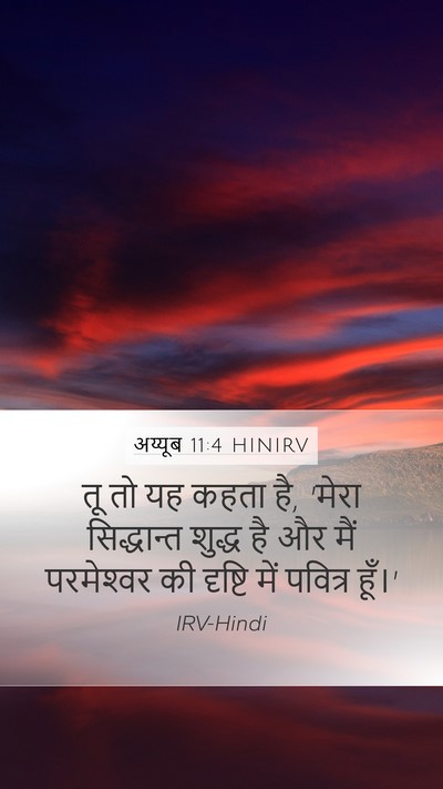 अय्यूब 11:4 HINIRV Bible Verse Image