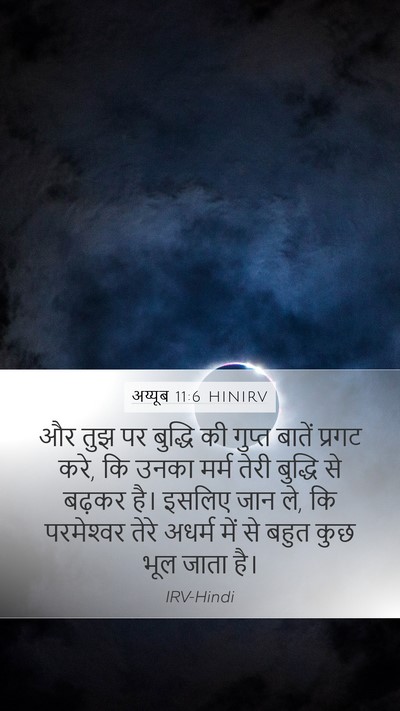अय्यूब 11:6 HINIRV Bible Verse Image
