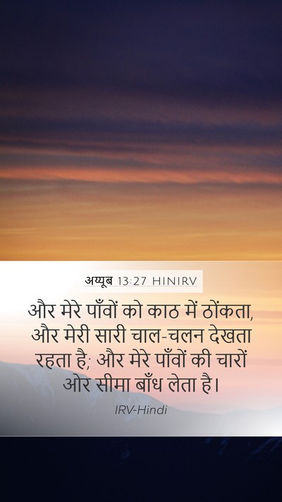 अय्यूब 13:27 HINIRV Bible Verse Image