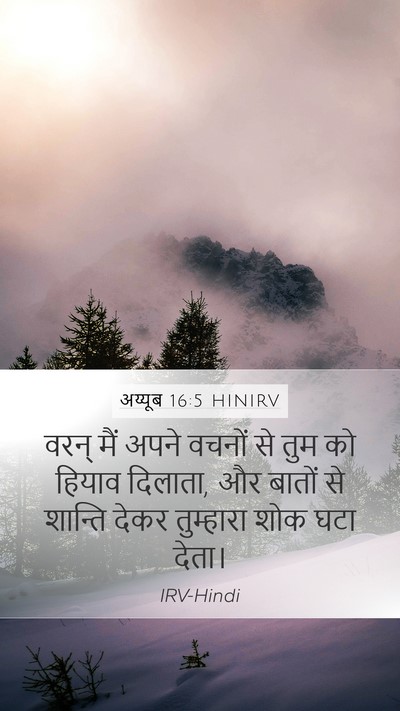 अय्यूब 16:5 HINIRV Bible Verse Image