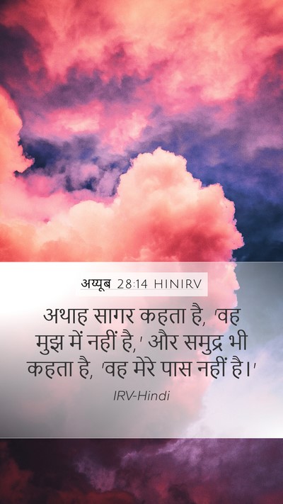 अय्यूब 28:14 HINIRV Bible Verse Image