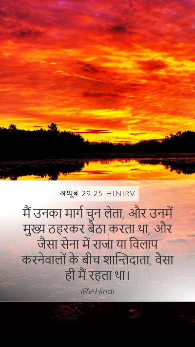 अय्यूब 29:25 HINIRV Bible Verse Image