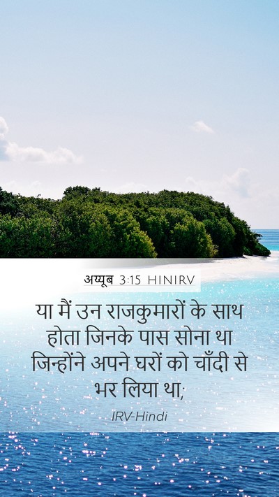 अय्यूब 3:15 HINIRV Mobile Phone Wallpaper - या मैं उन - Mobile Bible Verse Wallpaper