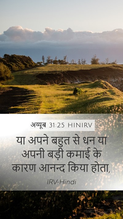 अय्यूब 31:25 HINIRV Mobile Phone Wallpaper - या अपने बहुत से धन - Mobile Bible Verse Wallpaper