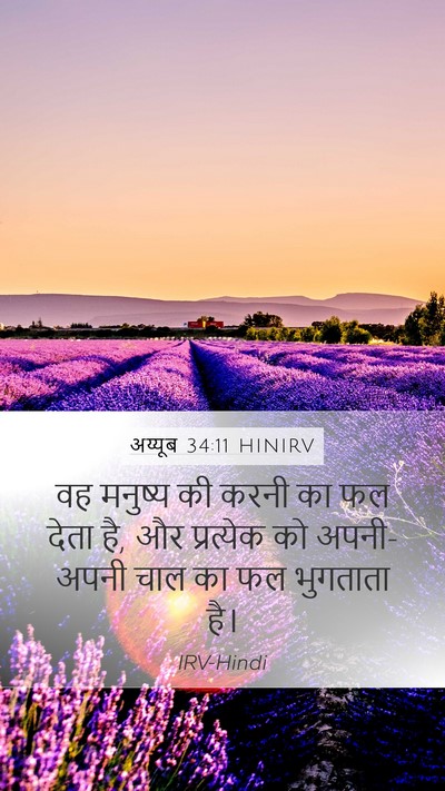 अय्यूब 34:11 HINIRV Bible Verse Image