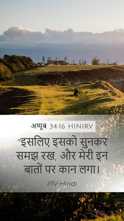 अय्यूब 34:16 HINIRV Bible Verse Image