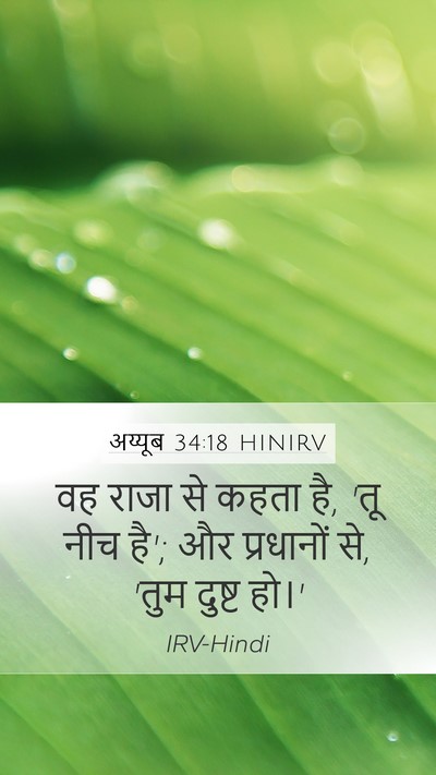 अय्यूब 34:18 HINIRV Bible Verse Image