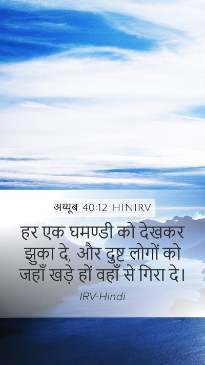 अय्यूब 40:12 HINIRV Bible Verse Image