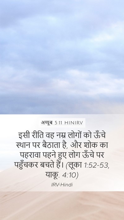 अय्यूब 5:11 HINIRV Bible Verse Image