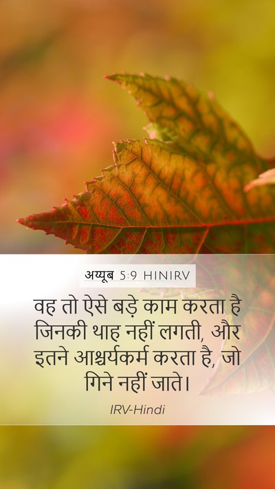 अय्यूब 5:9 HINIRV Bible Verse Image