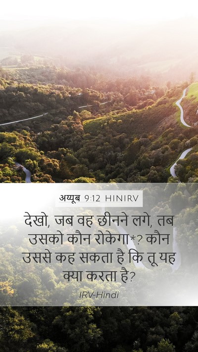अय्यूब 9:12 HINIRV Bible Verse Image