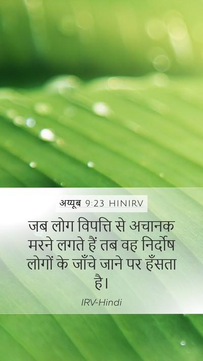अय्यूब 9:23 HINIRV Bible Verse Image