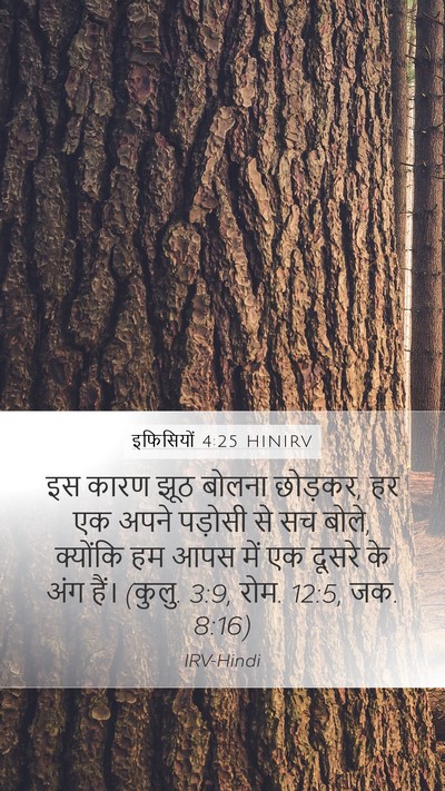 इफिसियों 4:25 HINIRV Bible Verse Image