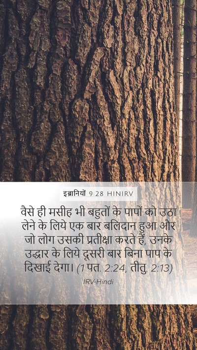 इब्रानियों 9:28 HINIRV Bible Verse Image