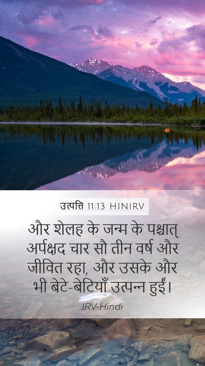 उत्पत्ति 11:13 HINIRV Mobile Phone Wallpaper - और शेलह के जन्म के - Mobile Bible Verse Wallpaper