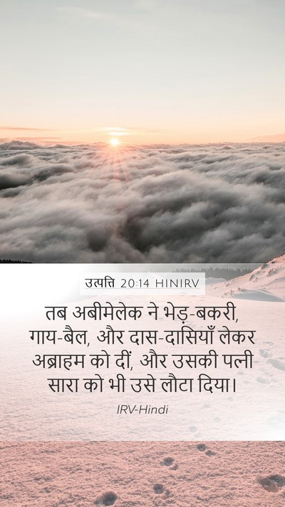 उत्पत्ति 20:14 HINIRV Bible Verse Image
