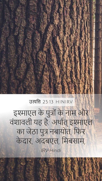 उत्पत्ति 25:13 HINIRV Bible Verse Image