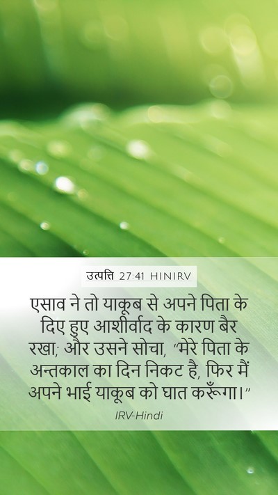 उत्पत्ति 27:41 HINIRV Bible Verse Image