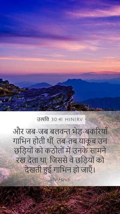 उत्पत्ति 30:41 HINIRV Mobile Phone Wallpaper - और जब-जब बलवन्त - Mobile Bible Verse Wallpaper