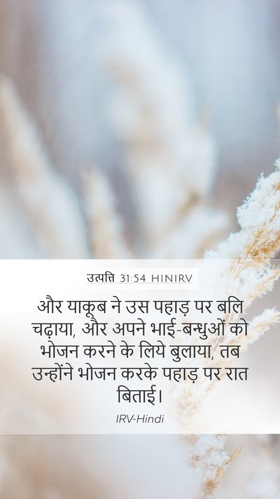 उत्पत्ति 31:54 HINIRV Bible Verse Image
