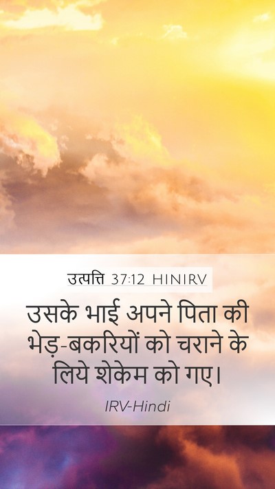उत्पत्ति 37:12 HINIRV Bible Verse Image