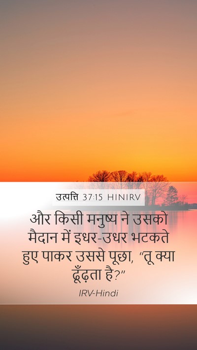 उत्पत्ति 37:15 HINIRV Mobile Phone Wallpaper - और किसी मनुष्य ने - Mobile Bible Verse Wallpaper