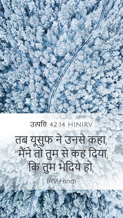 उत्पत्ति 42:14 HINIRV Mobile Phone Wallpaper - तब यूसुफ ने उनसे - Mobile Bible Verse Wallpaper