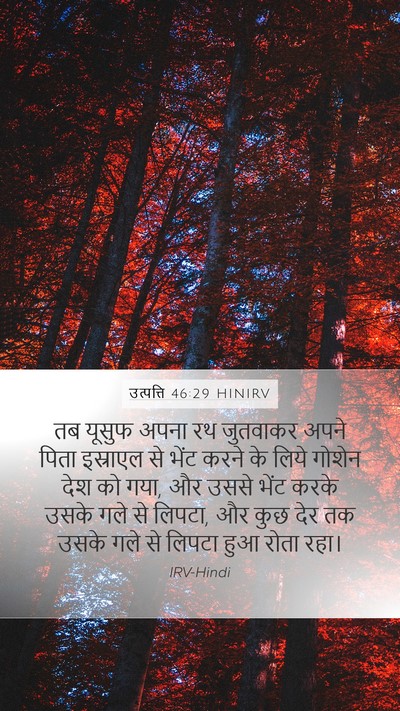 उत्पत्ति 46:29 HINIRV Bible Verse Image