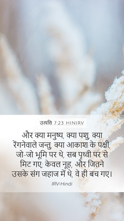 उत्पत्ति 7:23 HINIRV Mobile Phone Wallpaper - और क्या मनुष्य, - Mobile Bible Verse Wallpaper