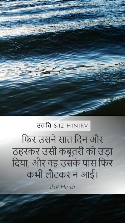 उत्पत्ति 8:12 HINIRV Bible Verse Image