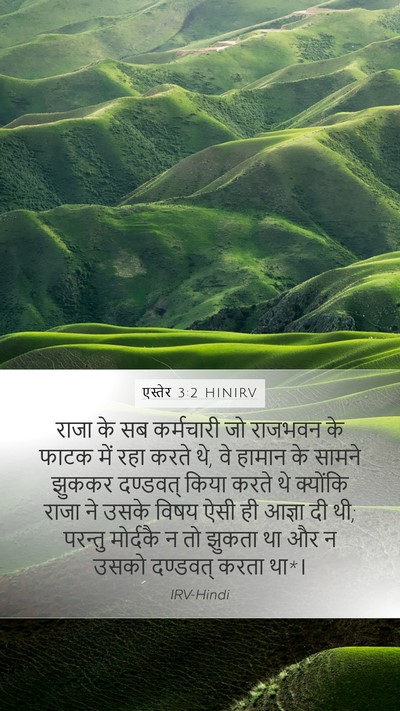एस्तेर 3:2 HINIRV Bible Verse Image