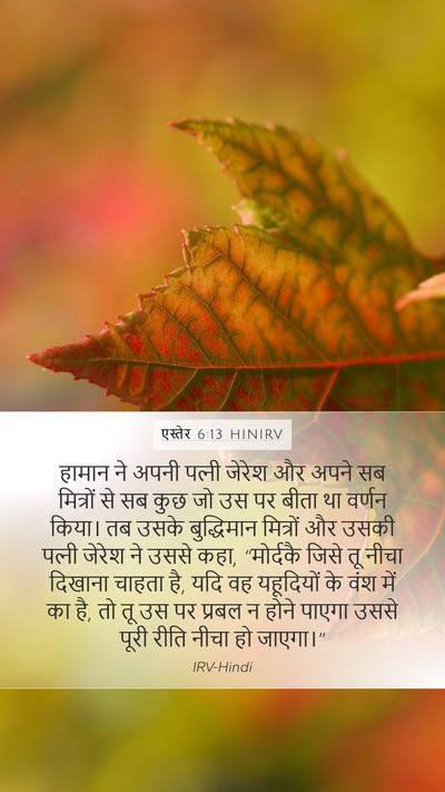 एस्तेर 6:13 HINIRV Bible Verse Image