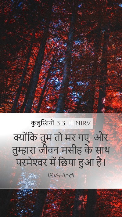 कुलुस्सियों 3:3 HINIRV Bible Verse Image